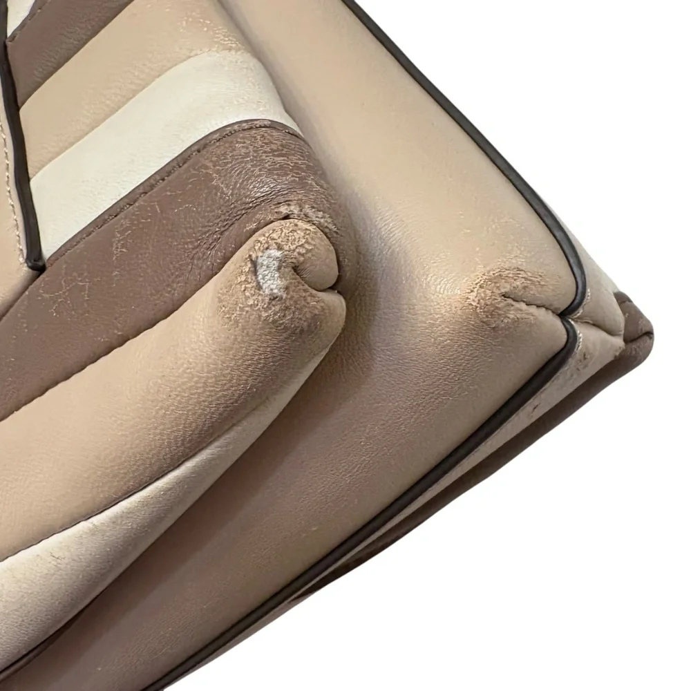 Tory Burch Kira Chevron Colorblock Top-Handle Satchel Bag Rare tlc